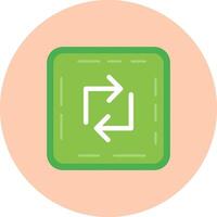 Loop Flat Circle Icon vector