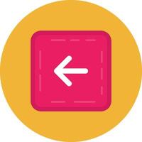 Left arrow Flat Circle Icon vector