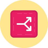 Split Flat Circle Icon vector