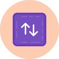Swap Flat Circle Icon vector