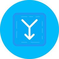 Merge Flat Circle Icon vector