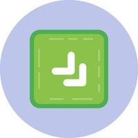Chevron Flat Circle Icon vector