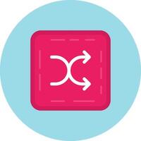 Shuffle Flat Circle Icon vector