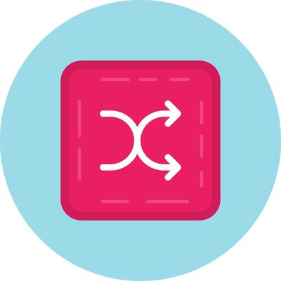Shuffle Flat Circle Icon