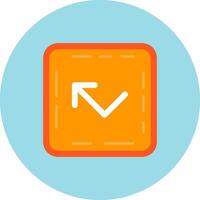 Bounce Flat Circle Icon vector