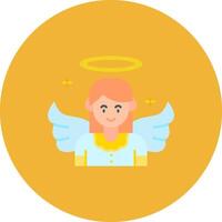 ángel plano circulo icono vector