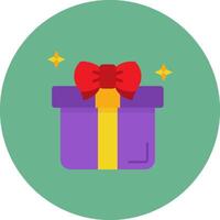 Gift Flat Circle Icon vector