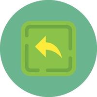 Left arrow Flat Circle Icon vector