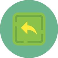 Left arrow Flat Circle Icon vector