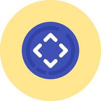 All directions Flat Circle Icon vector