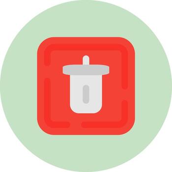 Delete Flat Circle Icon vector
