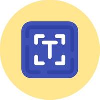 Edit text Flat Circle Icon vector