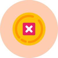 Delete Flat Circle Icon vector