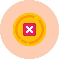 Eliminar plano circulo icono vector