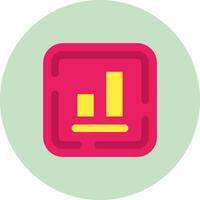 Bottom alignment Flat Circle Icon vector