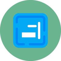 Right alignment Flat Circle Icon vector