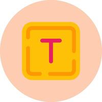 Letter t Flat Circle Icon vector