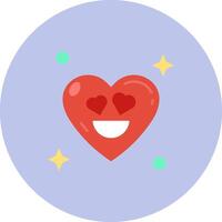 In love Flat Circle Icon vector