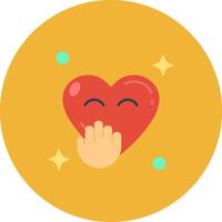 Blush Flat Circle Icon vector