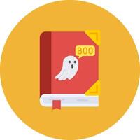 Spooky Flat Circle Icon vector