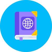 Atlas Flat Circle Icon vector