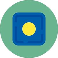 Dot Flat Circle Icon vector