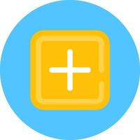 Add Flat Circle Icon vector