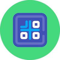 qr código plano circulo icono vector