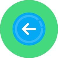Left arrow Flat Circle Icon vector