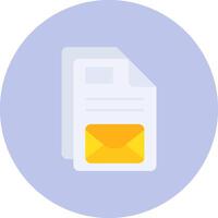Email Flat Circle Icon vector