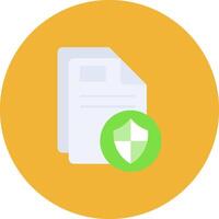 Protect Flat Circle Icon vector