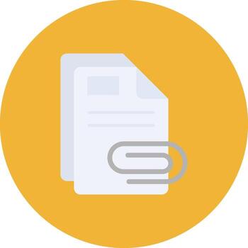 adjuntar plano circulo icono vector