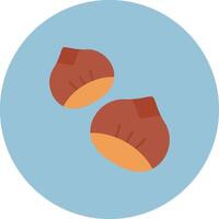 Chestnut Flat Circle Icon vector