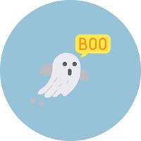 Boo Flat Circle Icon vector