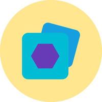 Polygon frame Flat Circle Icon vector