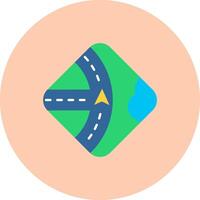 Navigation Flat Circle Icon vector