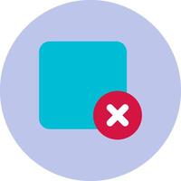 Delete square Flat Circle Icon vector