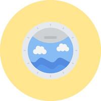 Porthole Flat Circle Icon vector