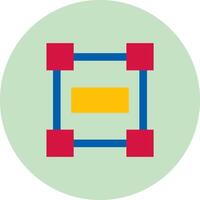 Rectangle frame Flat Circle Icon vector