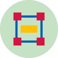 Rectangle frame Flat Circle Icon vector