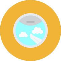 Porthole Flat Circle Icon vector