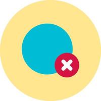 Delete circle Flat Circle Icon vector