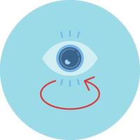 Eye Flat Circle Icon vector