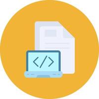 Coding Flat Circle Icon vector