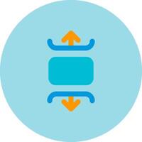 Carousel vertical Flat Circle Icon vector