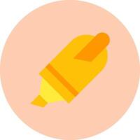 Highlighter Flat Circle Icon vector