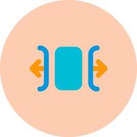 Carousel horizontal Flat Circle Icon vector