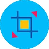 Expand crop resize Flat Circle Icon vector