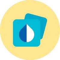 Image saturation Flat Circle Icon vector