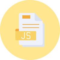 Js Flat Circle Icon vector